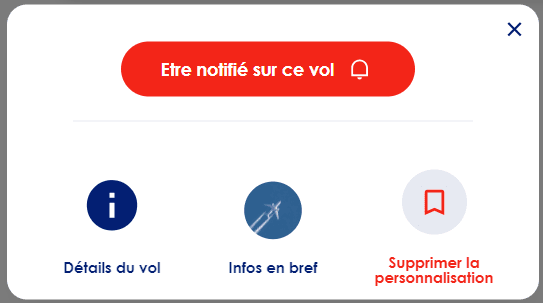 Choix au clic sur widget