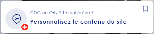 Personnalisez le contenu du site