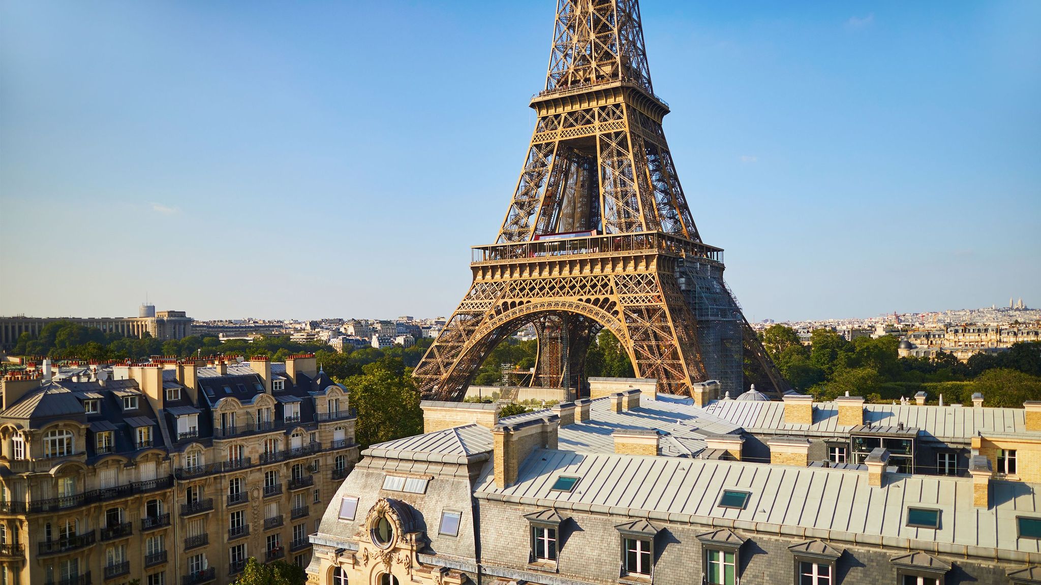 paris vue avec soleil