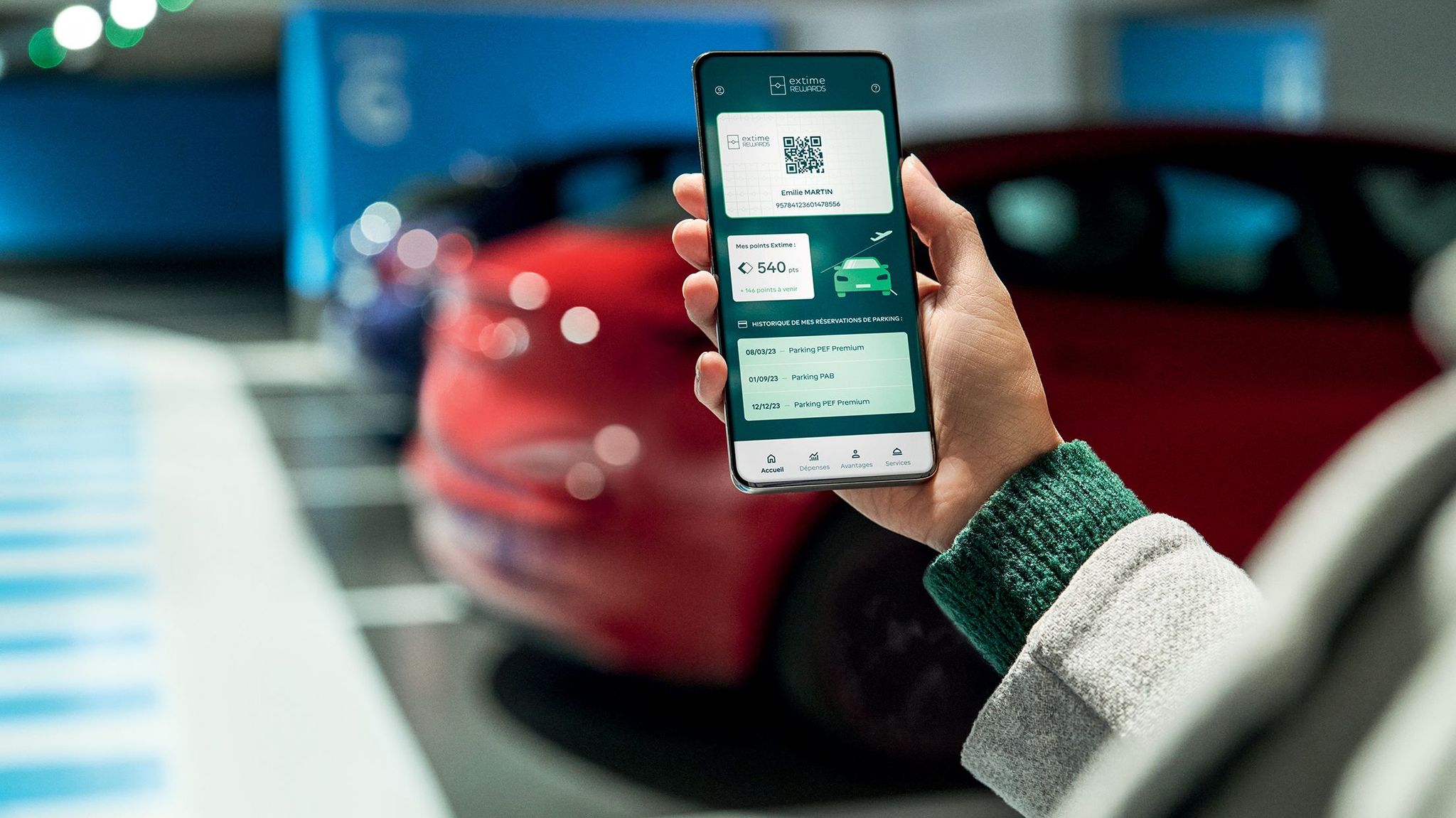 réservation de parking extime