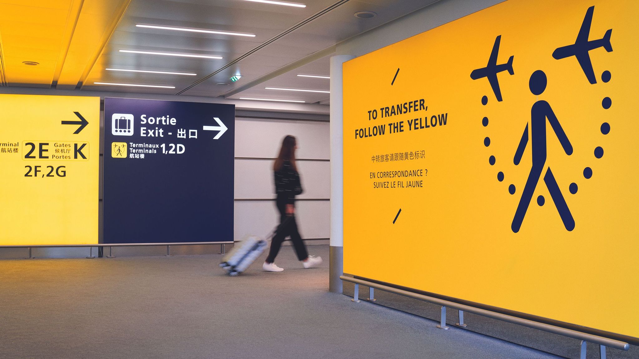 correspondance à l'aéroport de paris