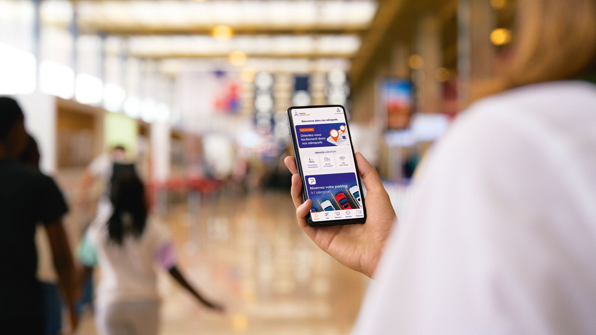 connexion à l'application pour l'aéroport d'orly