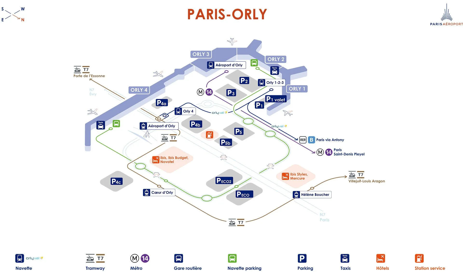 Plan général de l'aéroport