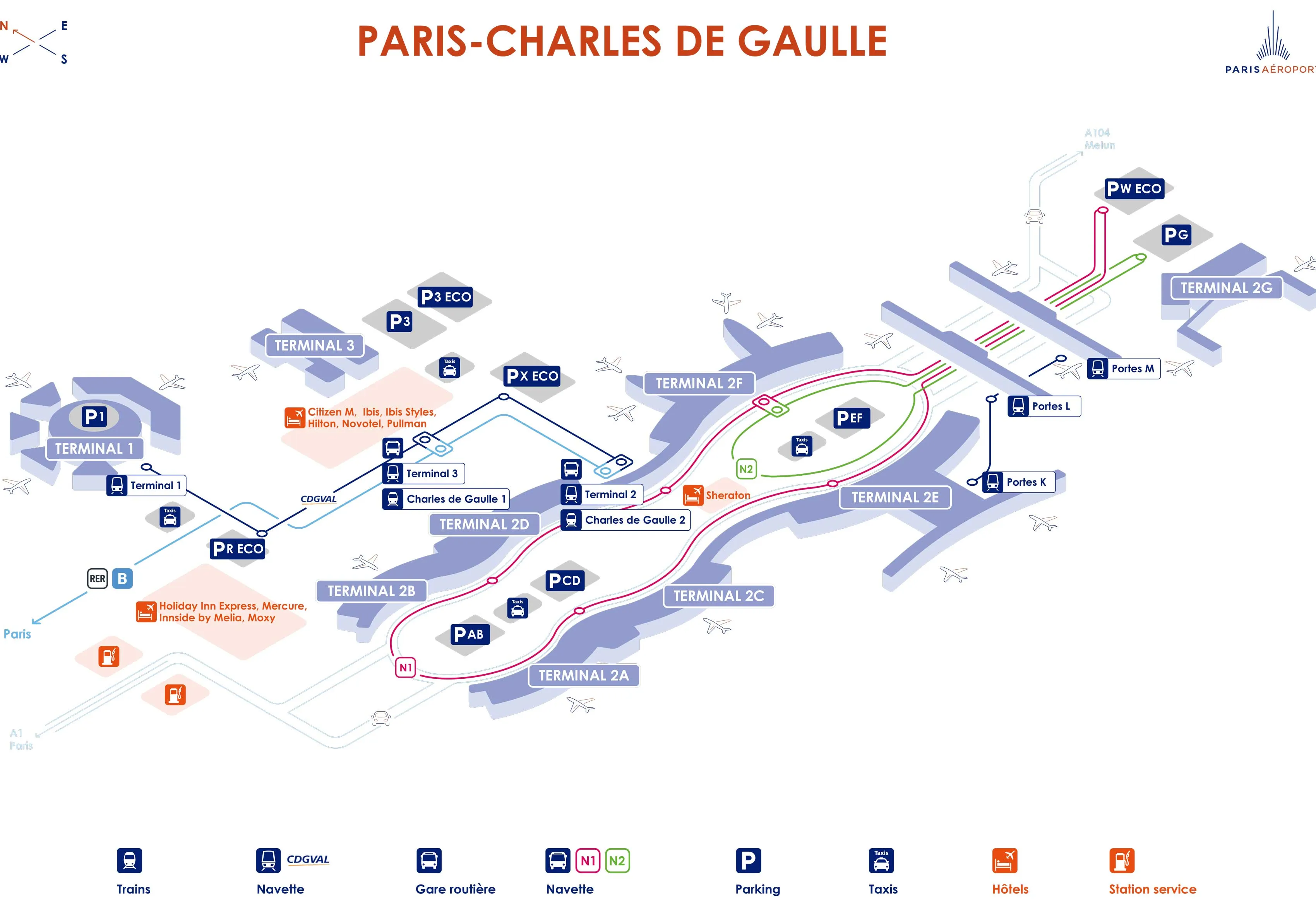 Plan général de l'aéroport